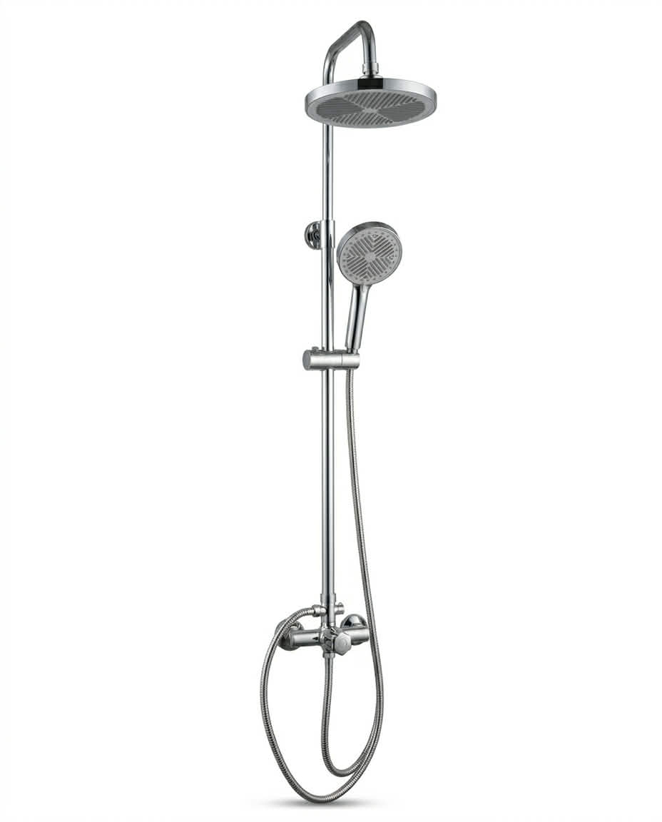 Mbajtëse Tushi Teleskopik Venezia Likya Chrome-140cm lartësia